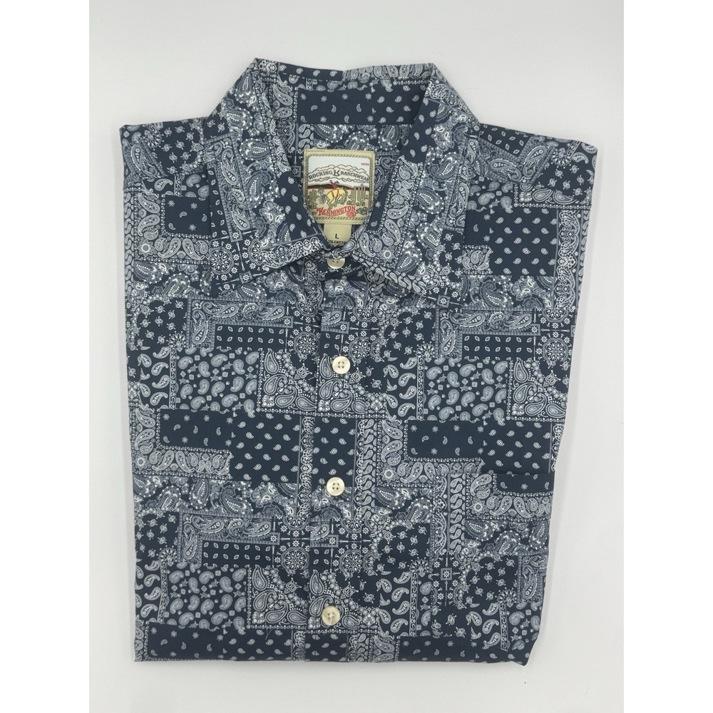 Rocking K Ranchwear By Kennington Long Sleeve Button Up Large Men's New